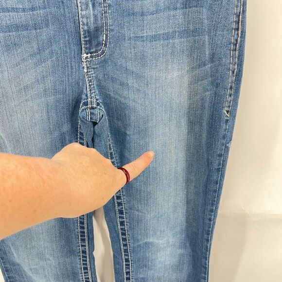 Rock 47 By Wrangler Womens Low Rise Jeans Embroidered Medium Wash Denim Size 26 - Picture 3 of 11